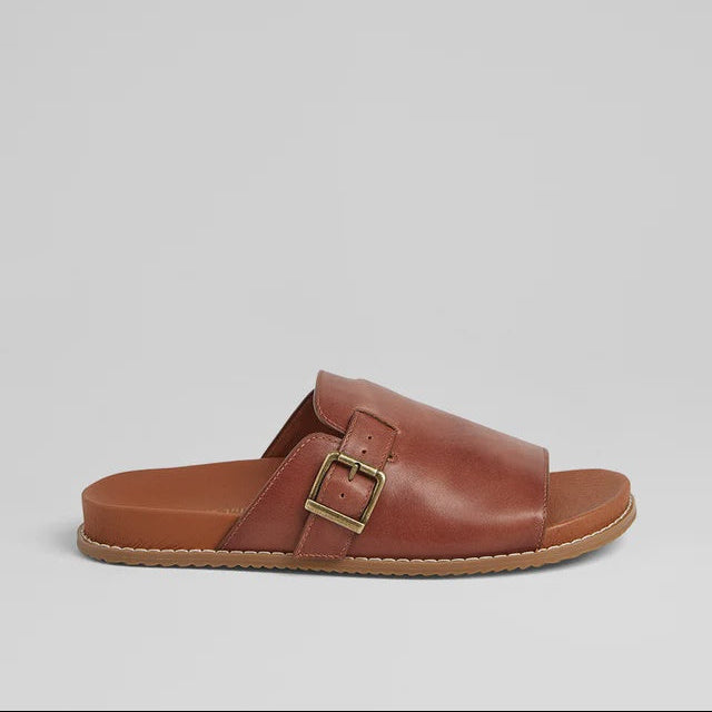 Nagela Walnut Leather Sandals