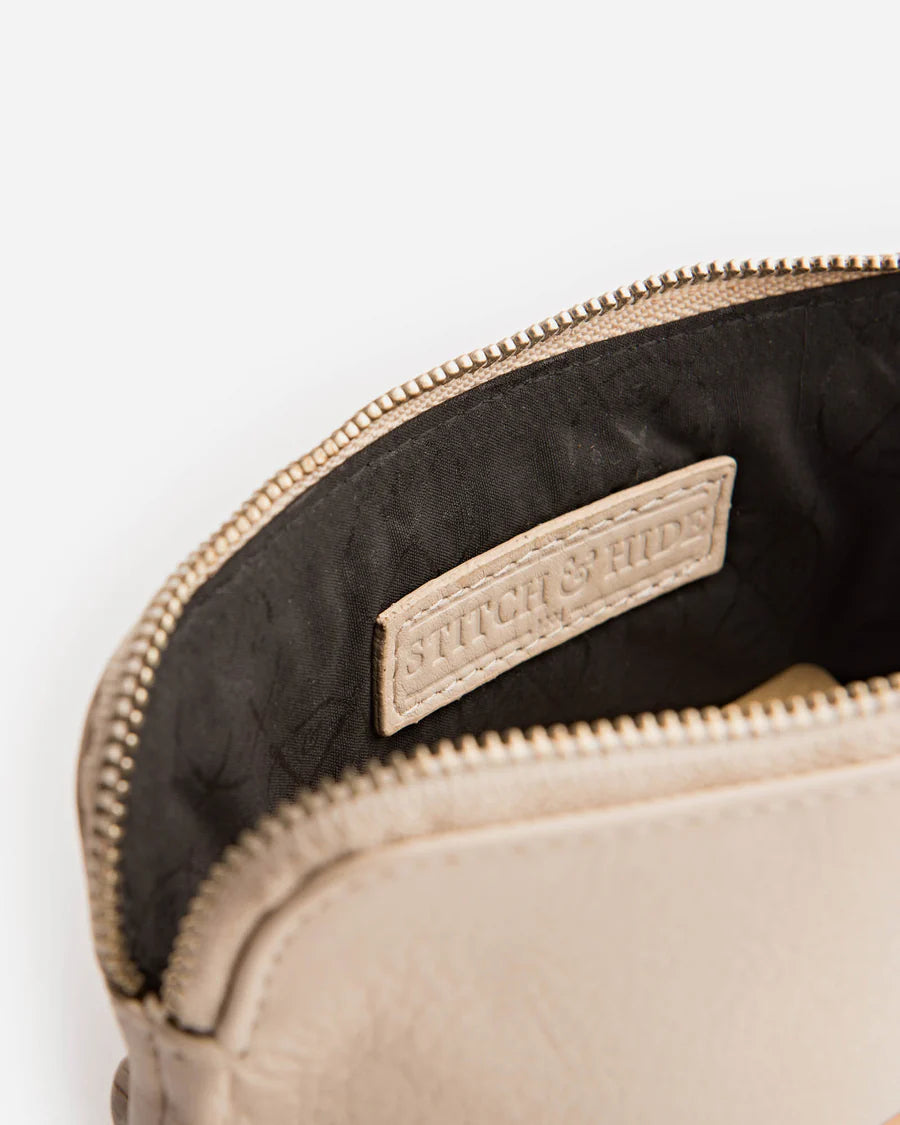 Lucy Leather Pouch Ivory