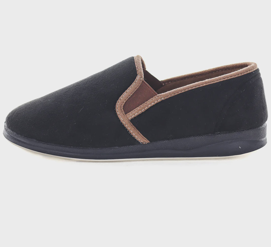 Eden Mens Slipper Balck/ Tan