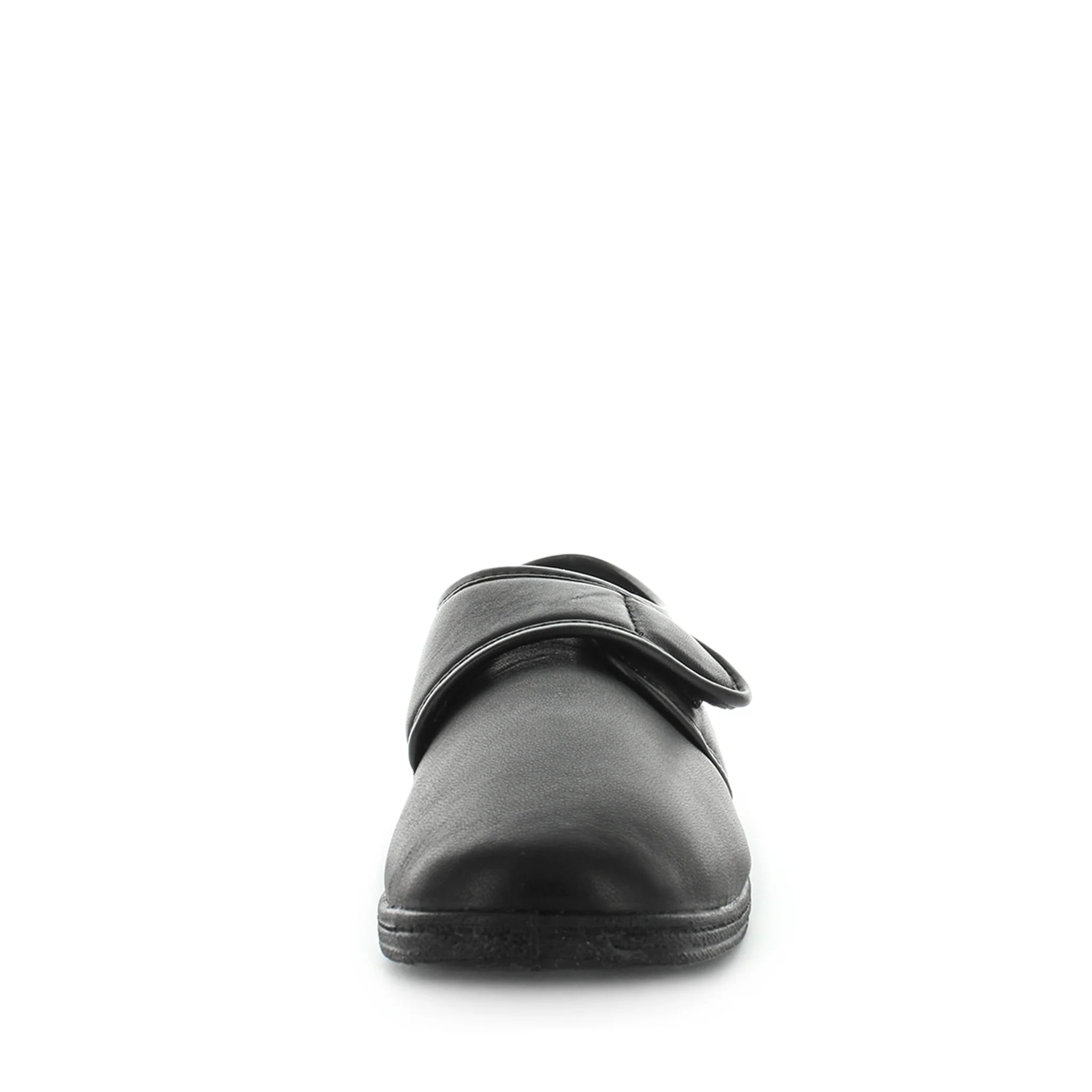 Elvin Slippers - Black Leather Look