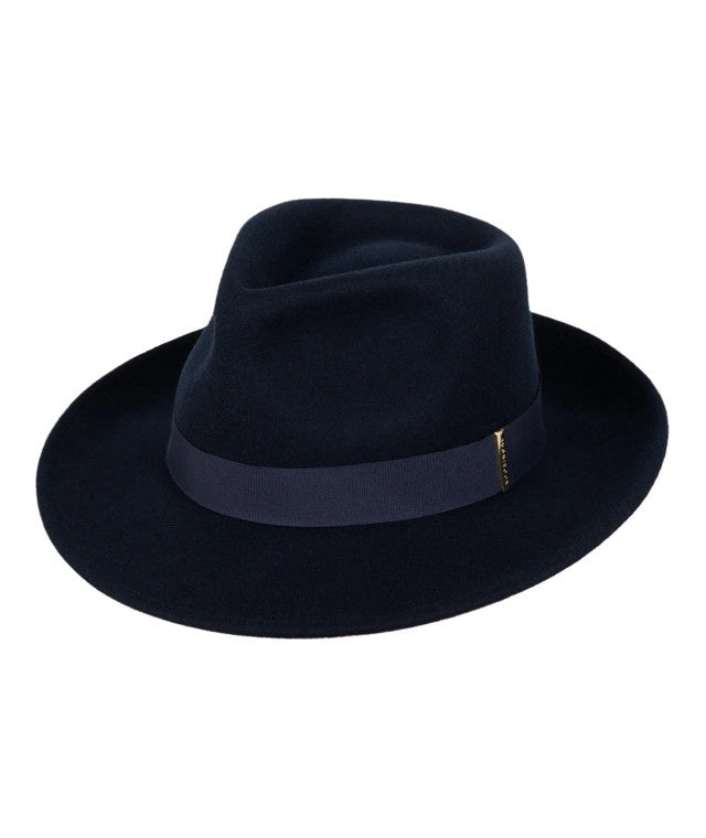 Womens' Mid Brim Fedora - Brunswick Navy