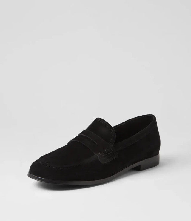Clarisa Suede Loafer Black