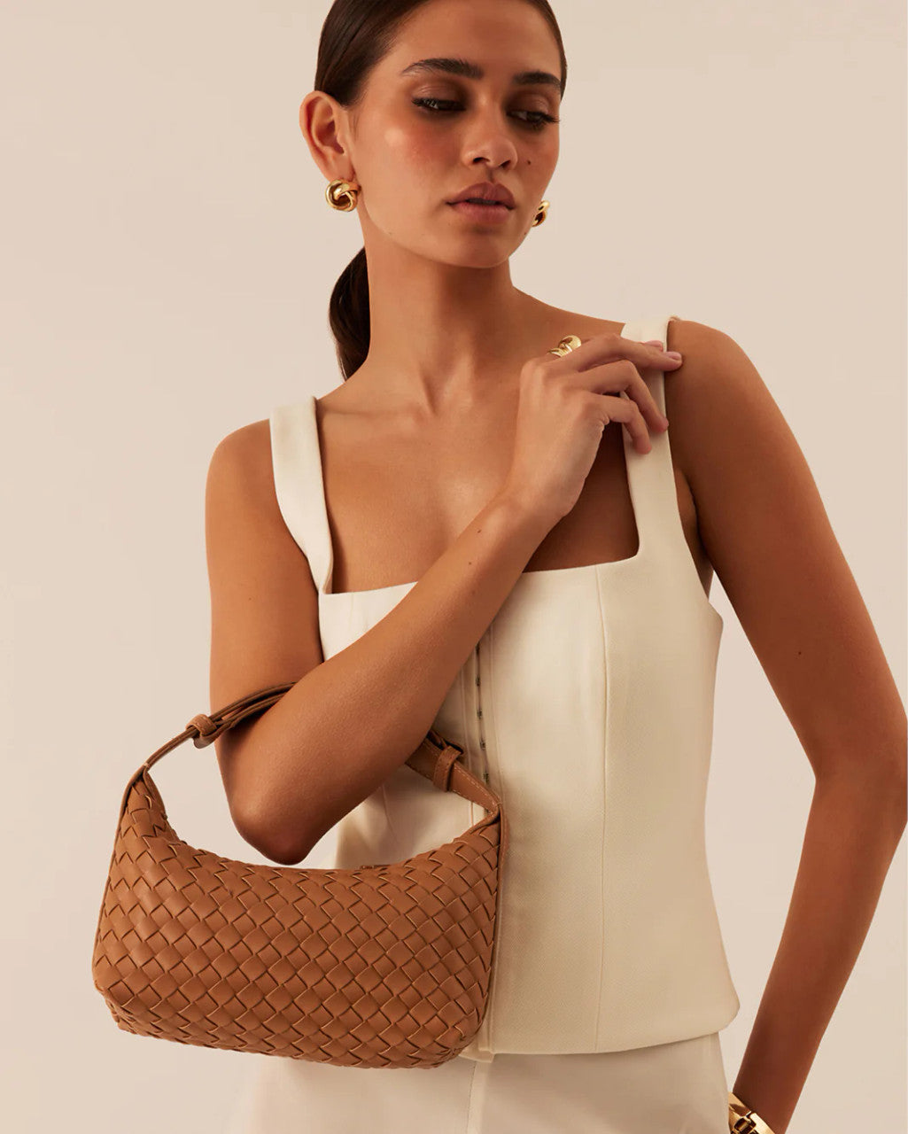 Billini Isabelle Woven Bag Tan