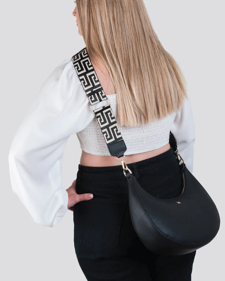 Graphic Bag Strap - Black/Stone