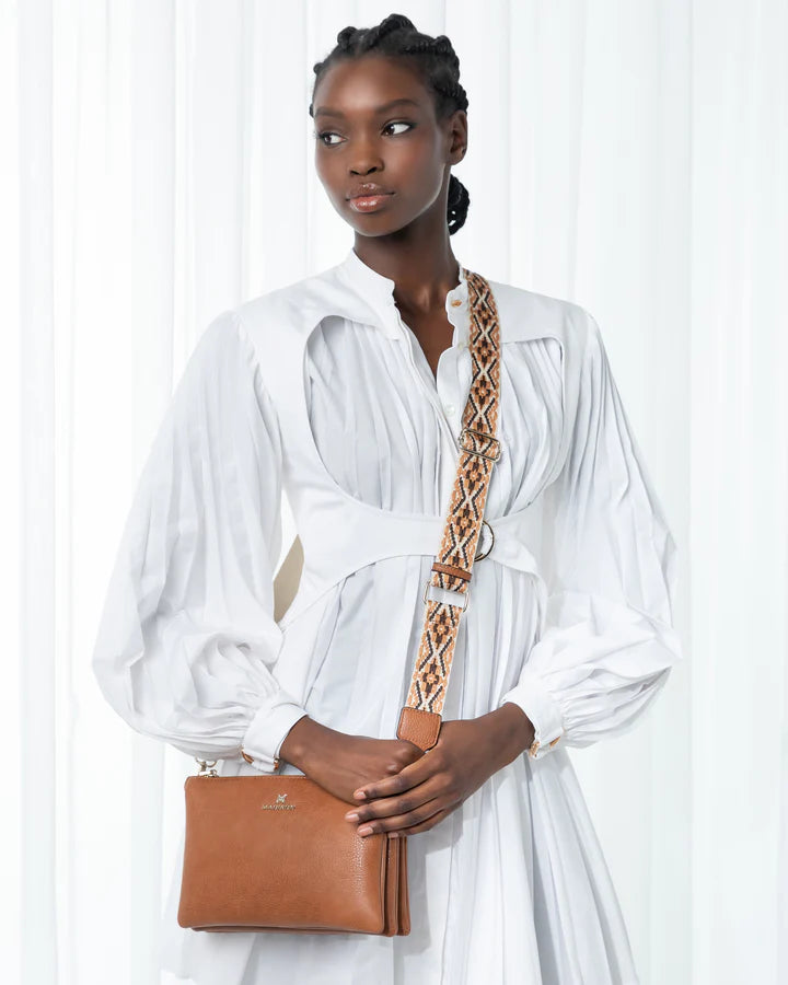 Aztec Bag Strap Tan/Natural/Black