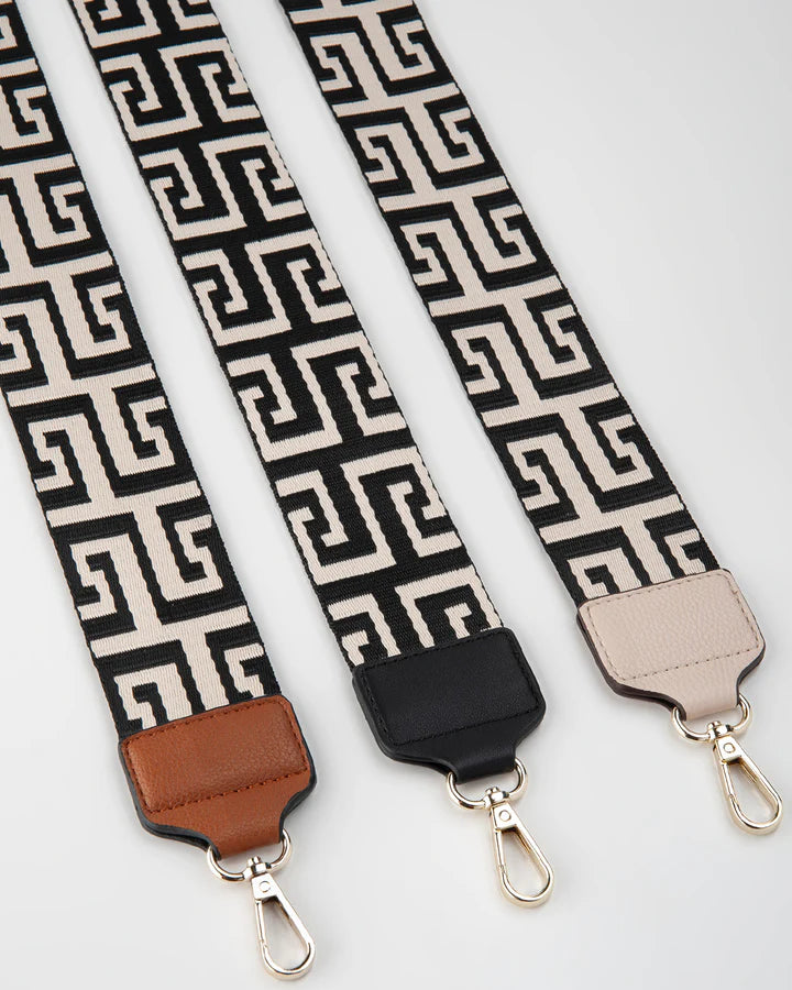 Graphic Bag Strap - Black/Stone