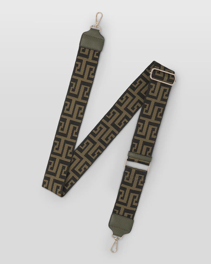 Graphic Bag Strap - Black/Olive