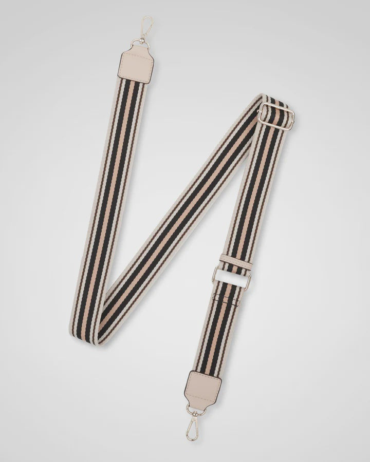 Stripe Bag Strap Nude/Stone/Black/White