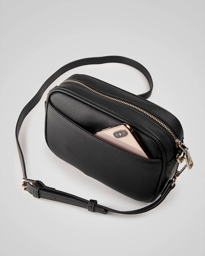 Monica Camera Crossbody Bag Black/Light Gold