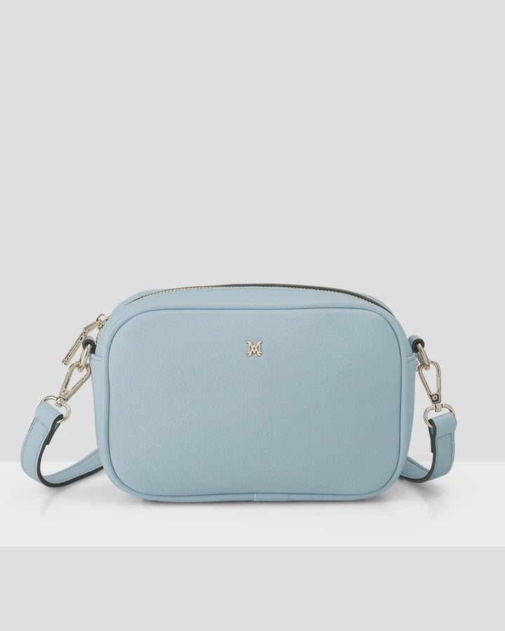Monica Camera Crossbody Bag Powder Blue/Light Gold