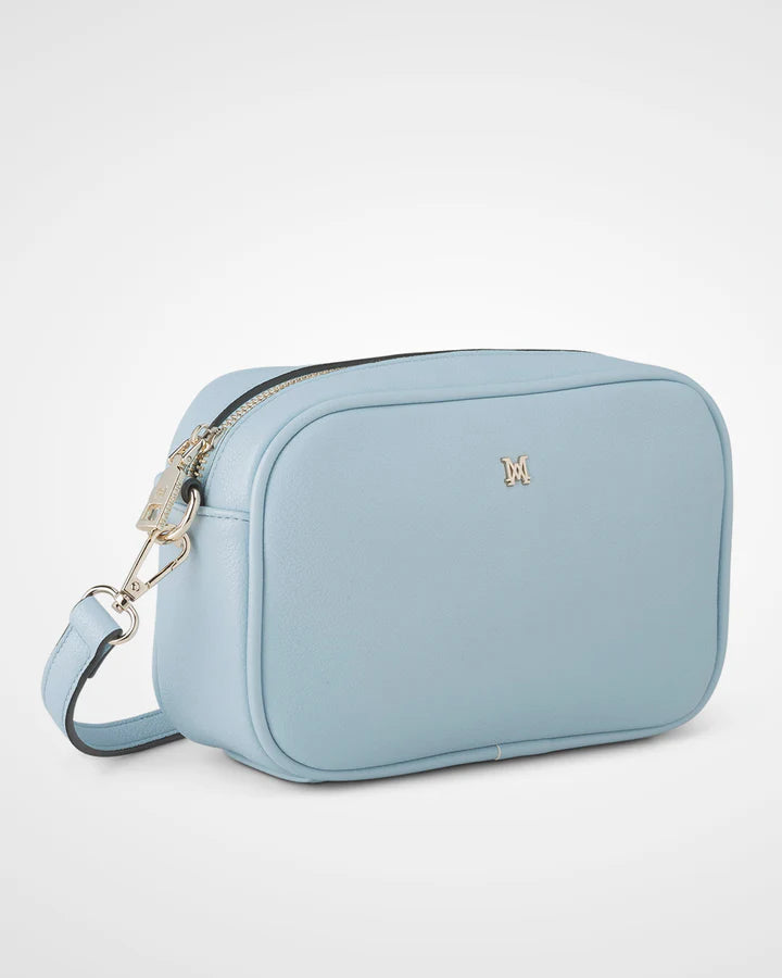 Monica Camera Crossbody Bag Powder Blue/Light Gold