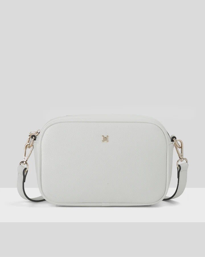 Monica Camera Crossbody Bag + Monogram Bag Strap White