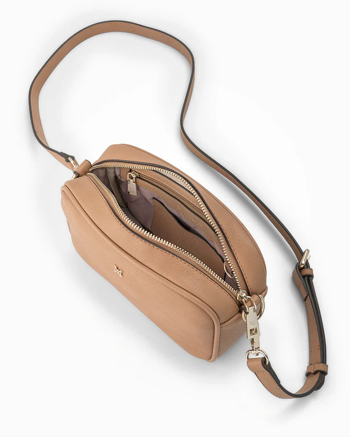 Monica Camera Crossbody Bag Caramel/Light Gold