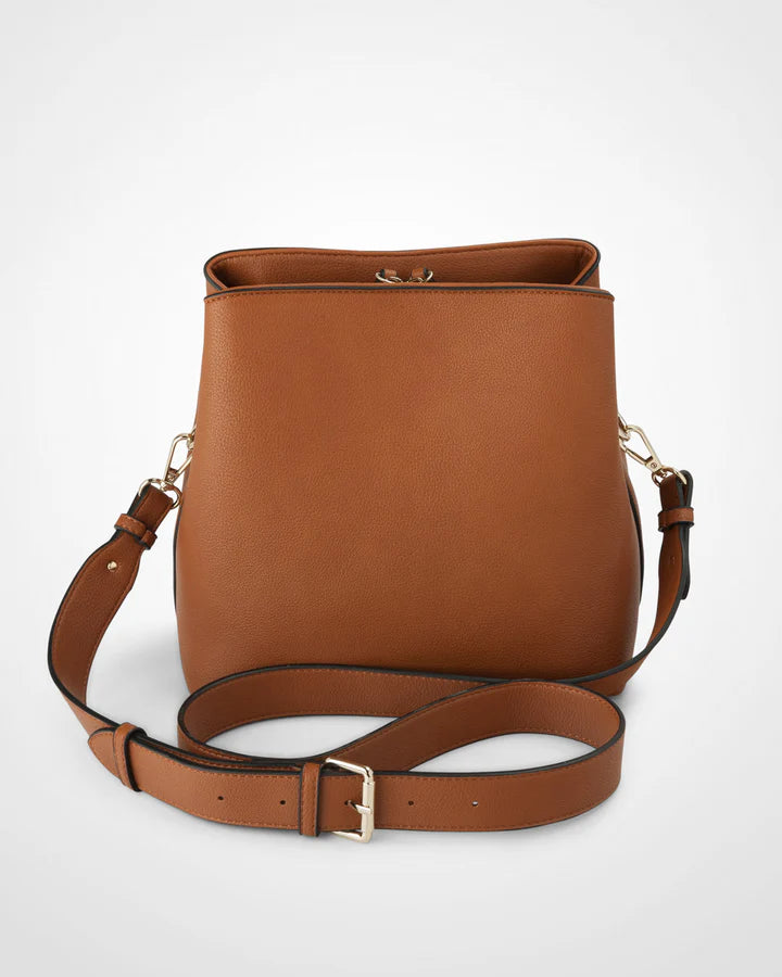 Joanie 3 Compartment Crossbody Bag Light Tan