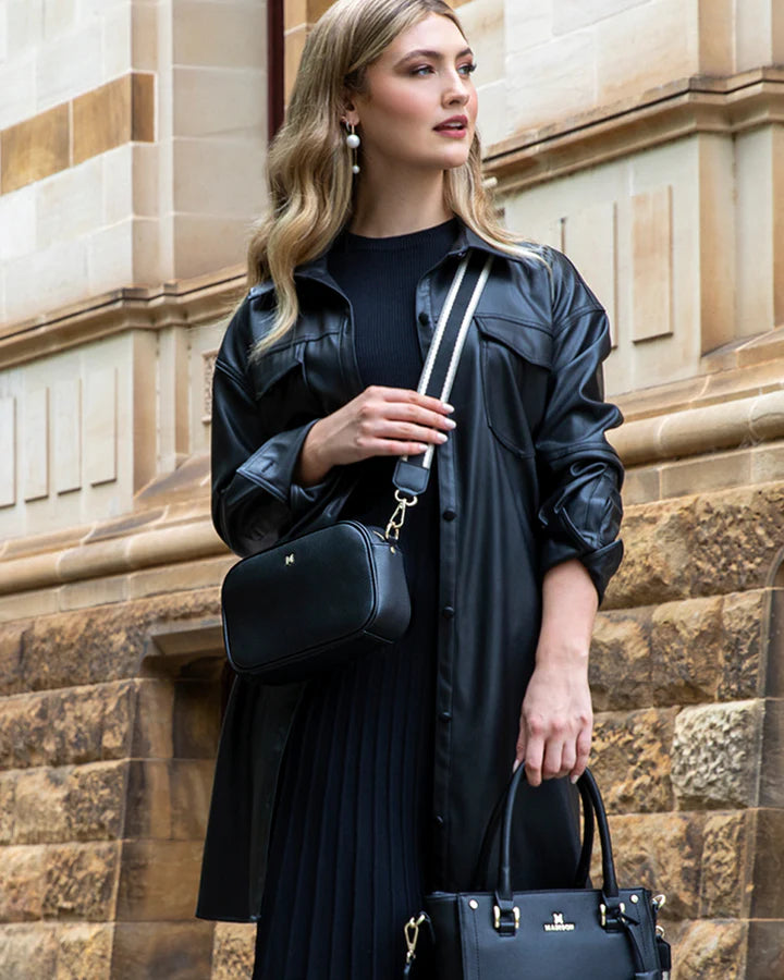 Stripe Bag Strap Black/Stone