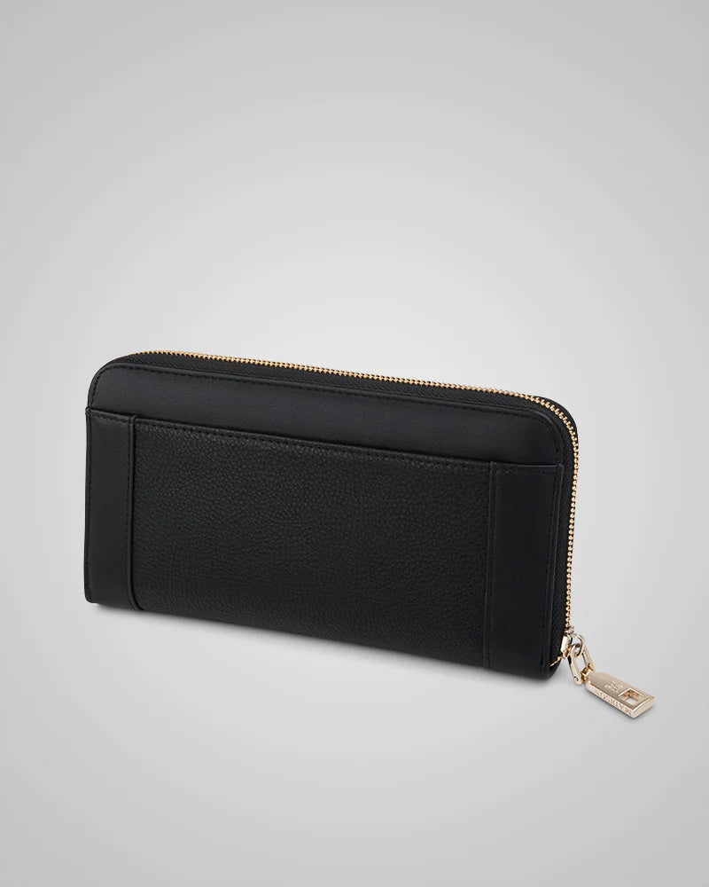 Abigail Zip Around Open Style Clutch Wallet Black