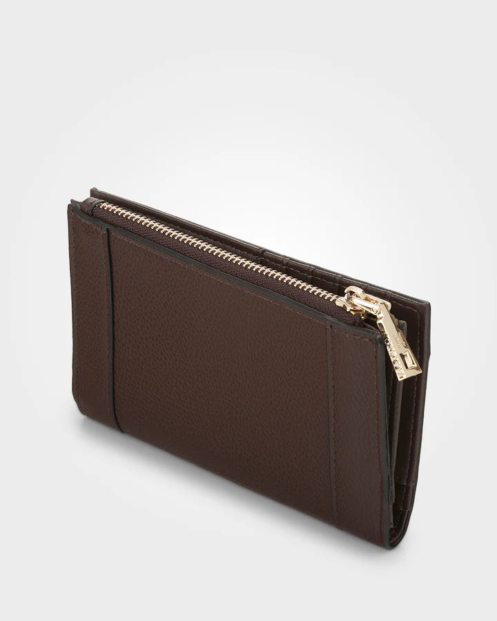 Lexi Medium Bi-Fold Zip Wallet Chocolate