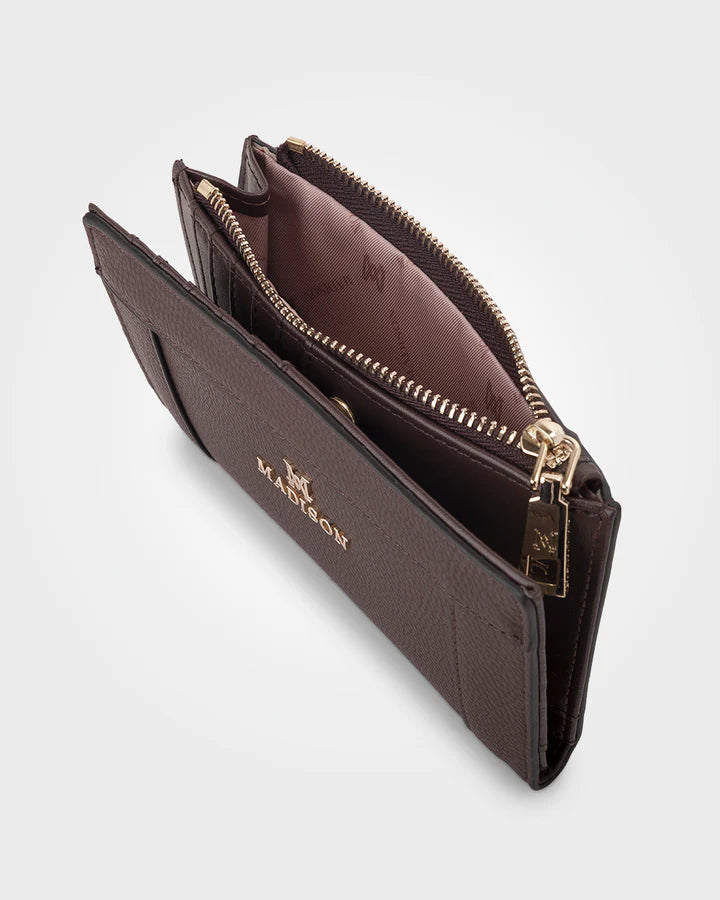 Lexi Medium Bi-Fold Zip Wallet Chocolate