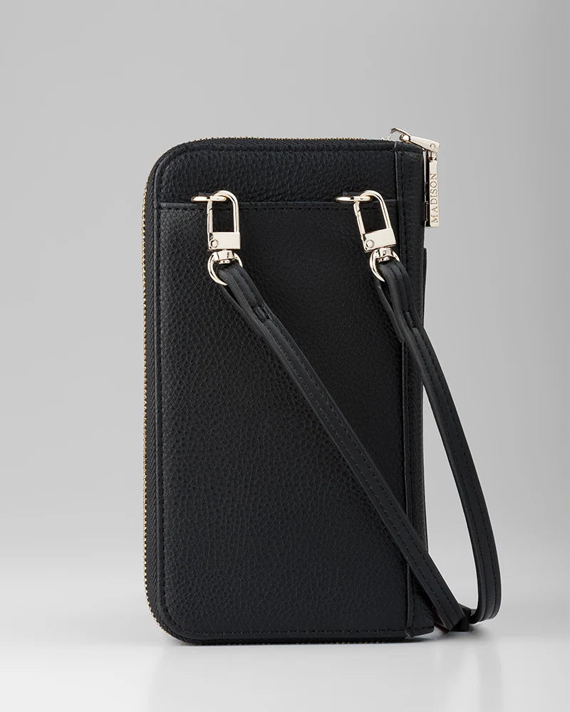 Hallie Phone Wallet & Crossbody Bag Black
