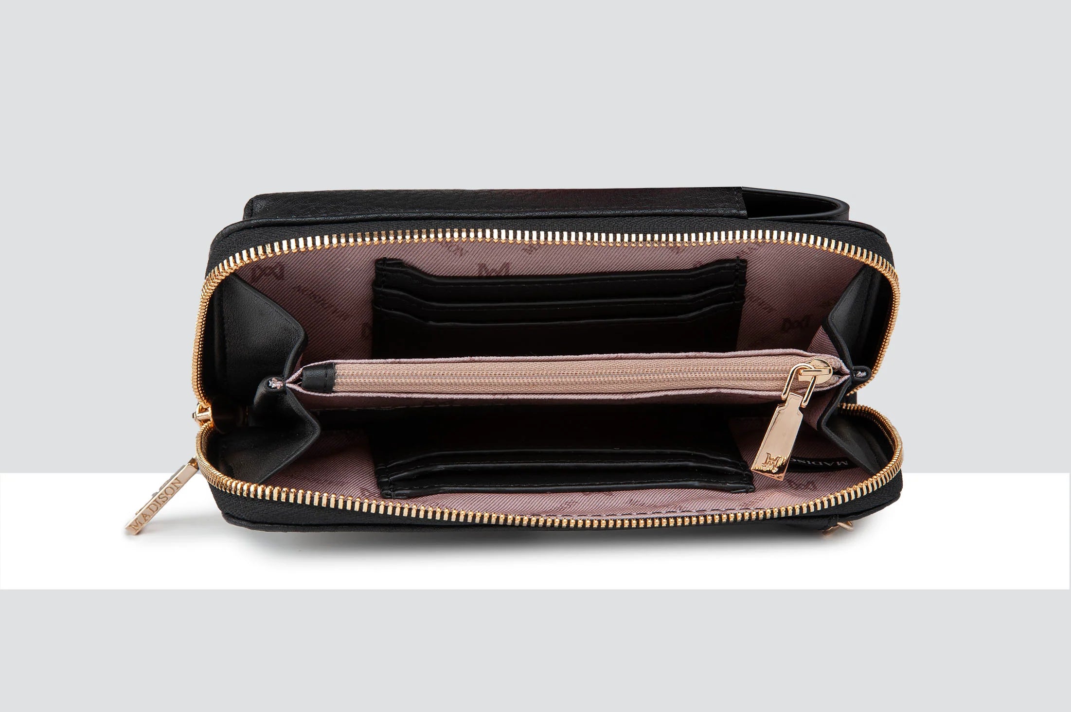 Hallie Phone Wallet & Crossbody Bag Black