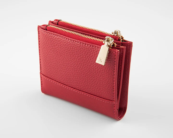 Arabella Double Zip Pocket Wallet Red