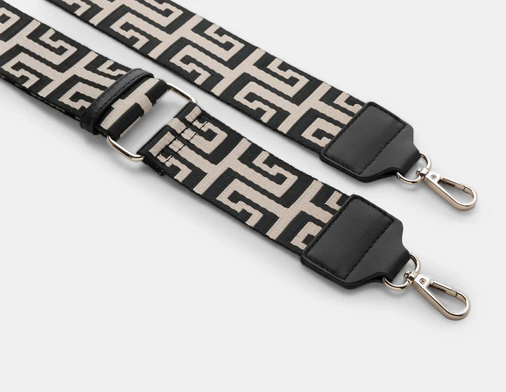 Graphic Bag Strap - Black/Stone