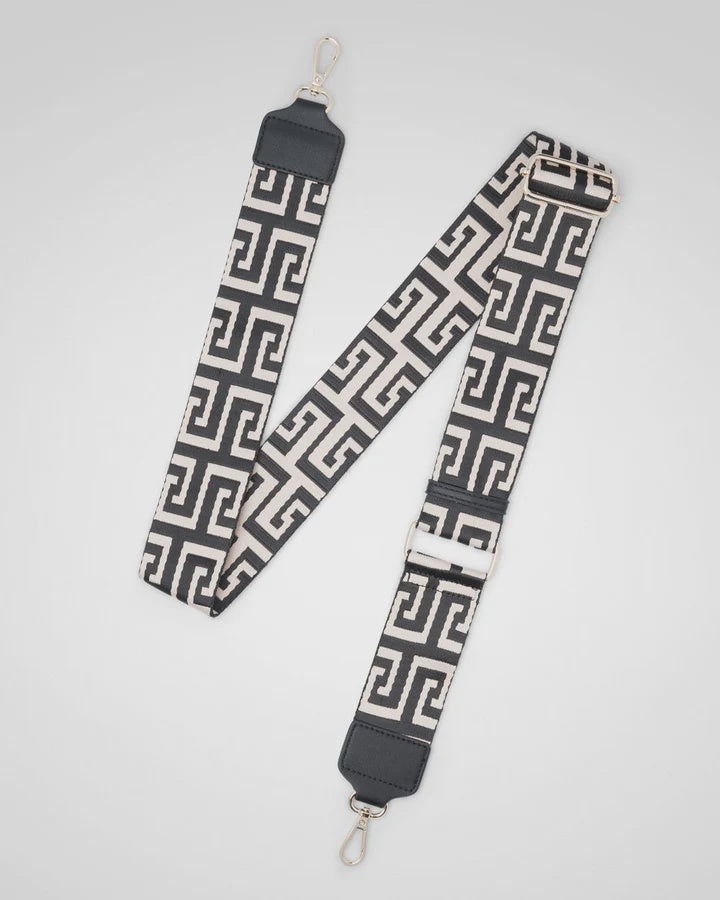 Graphic Bag Strap - Black/Stone