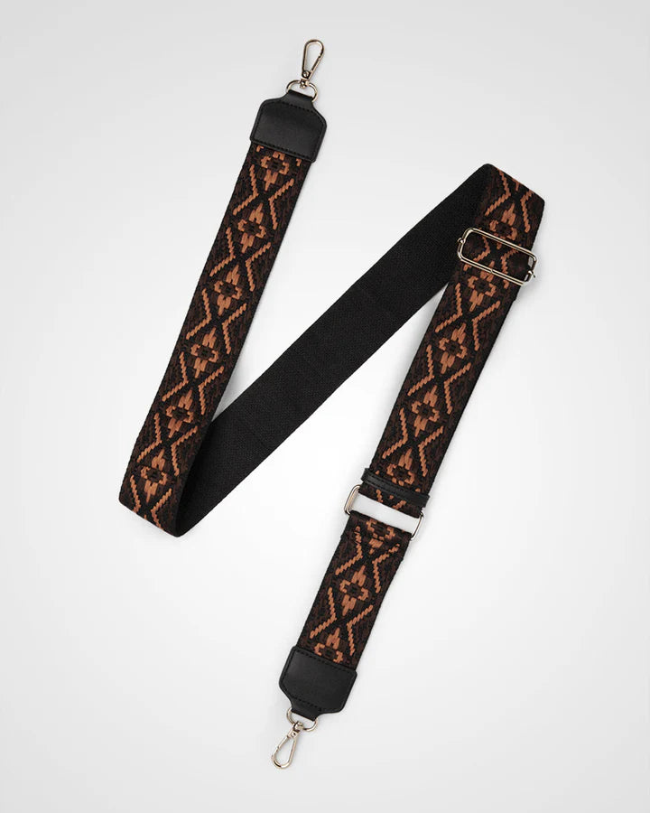 Aztec Bag Strap Black/Brown