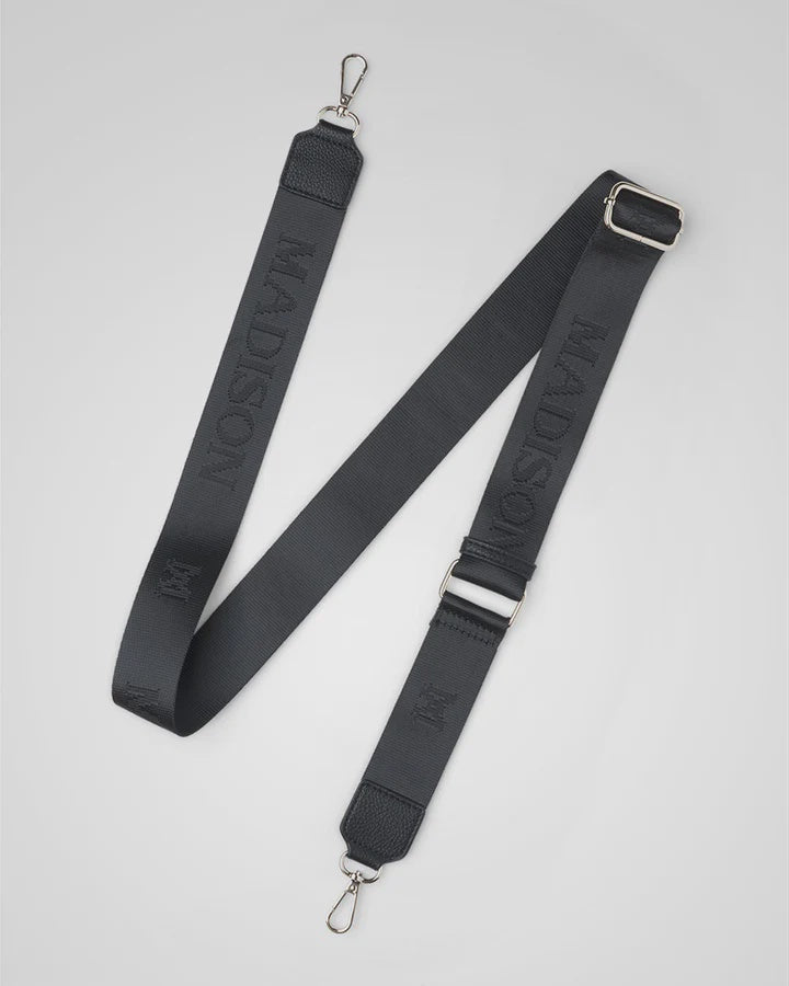 Madison Monogram Bag Strap - Black