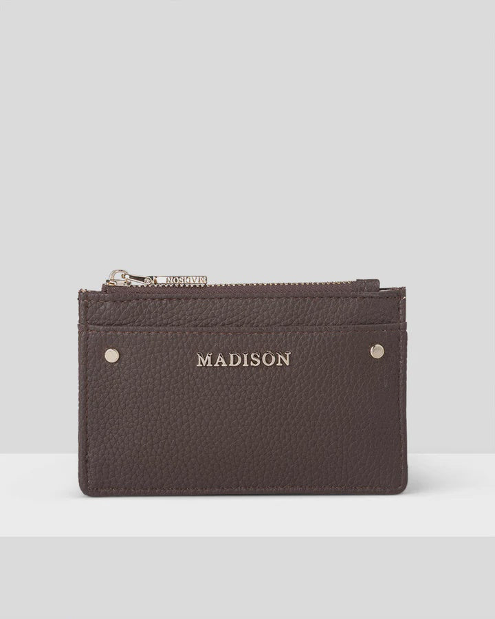 Vanessa Small Zip Purse Card Holder Chocolate