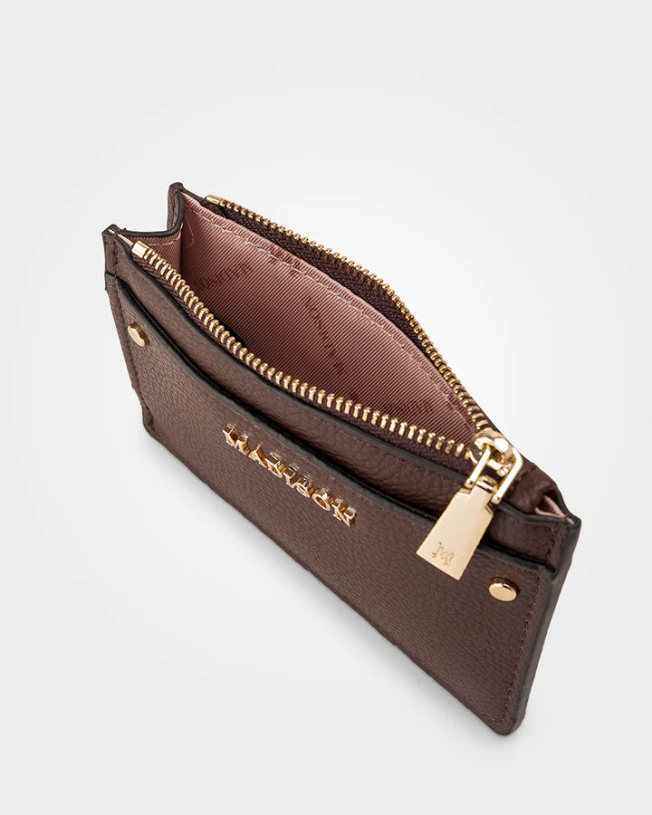 Vanessa Small Zip Purse Card Holder Chocolate