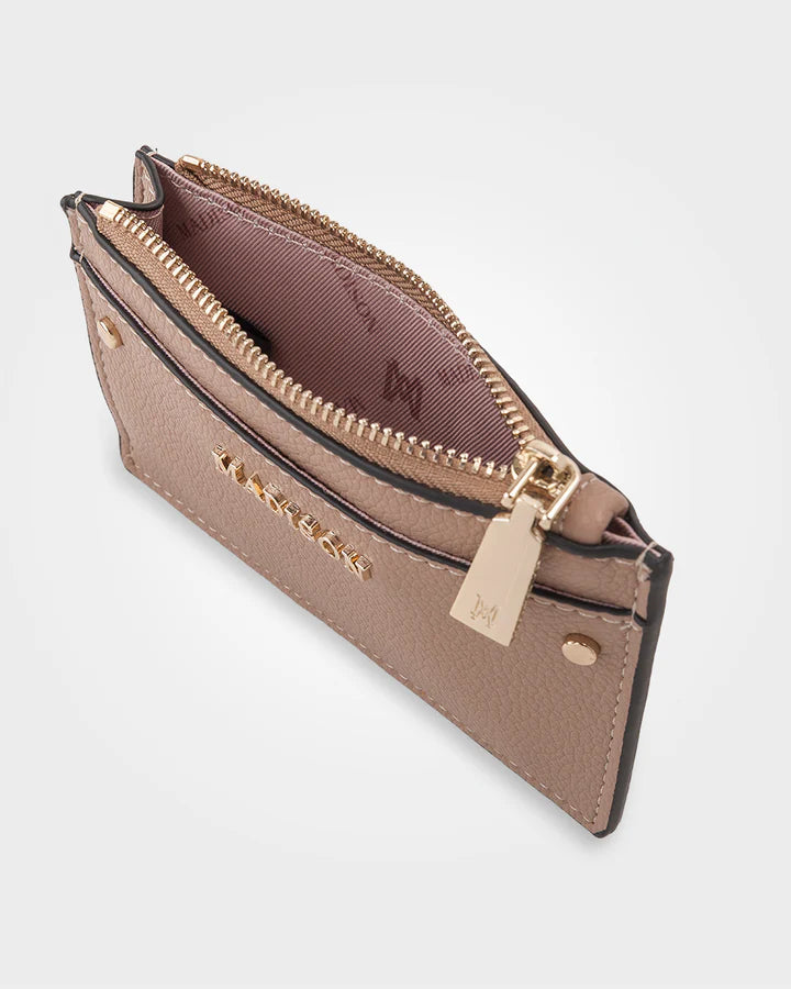 Vanessa Small Zip Purse Card Holder Taupe