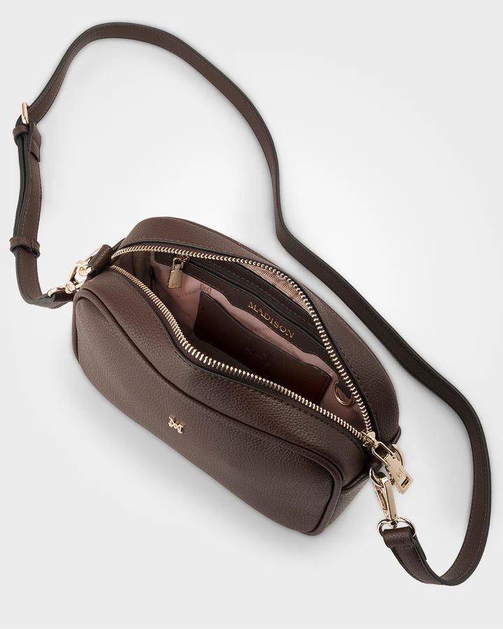 Monica Camera Crossbody Bag  Chocolate