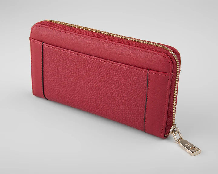 Abigail Zip Around Open Style Clutch Wallet Red
