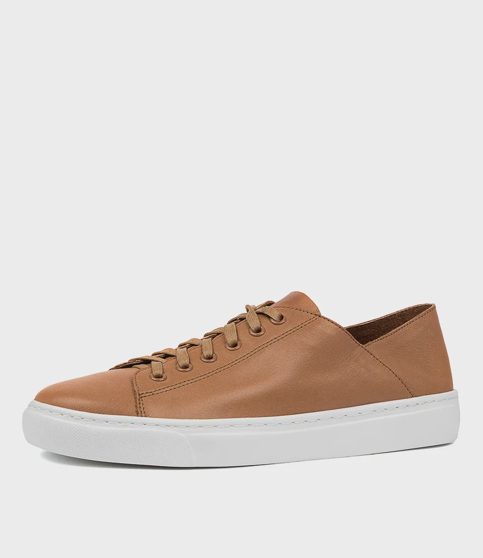 Oskher Sneaker Dk Tan Leather