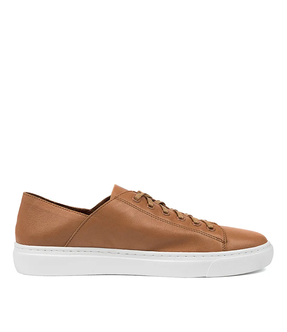 Oskher Sneaker Dk Tan Leather
