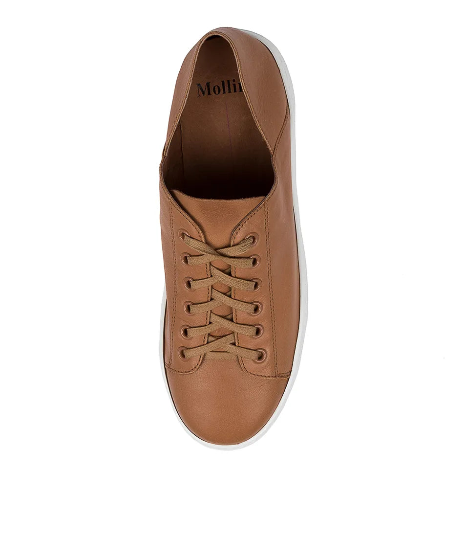 Oskher Sneaker Dk Tan Leather