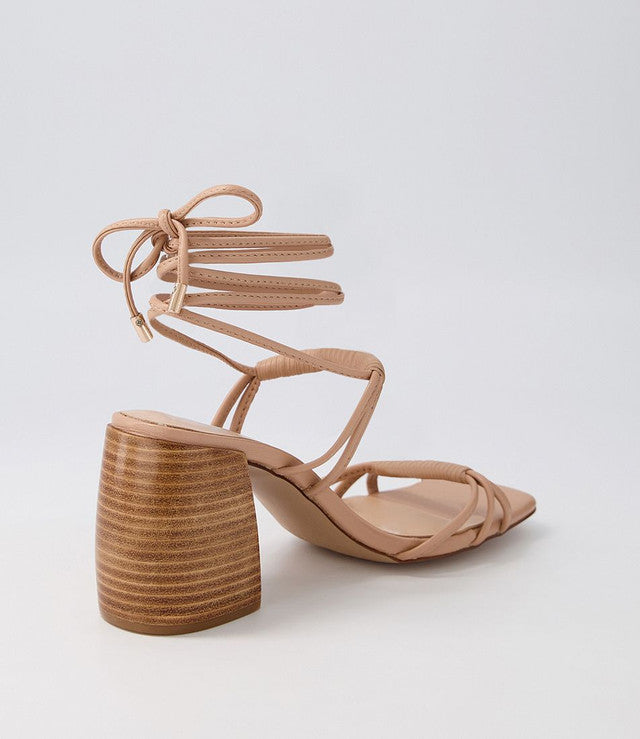 Treenor Dark Nude Natural Leather Heels