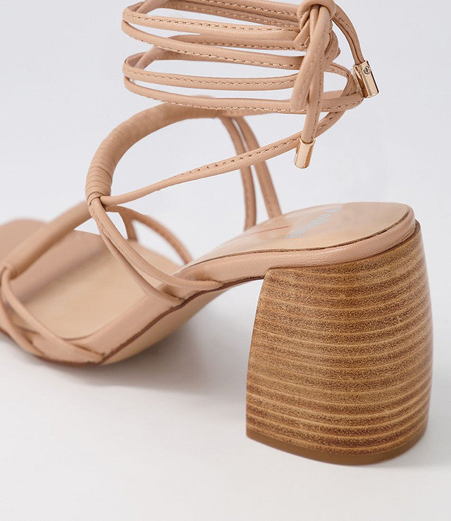 Treenor Dark Nude Natural Leather Heels