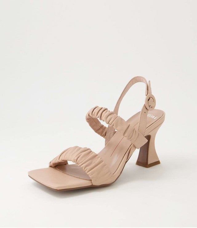 Miet Dark Nude Leather Heels