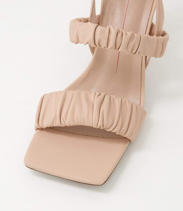 Miet Dark Nude Leather Heels