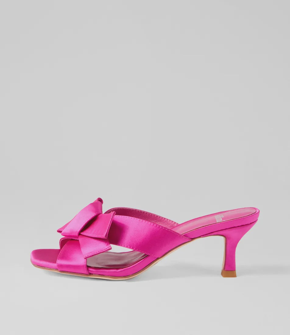 Granzer Fuchsia Satin Mules