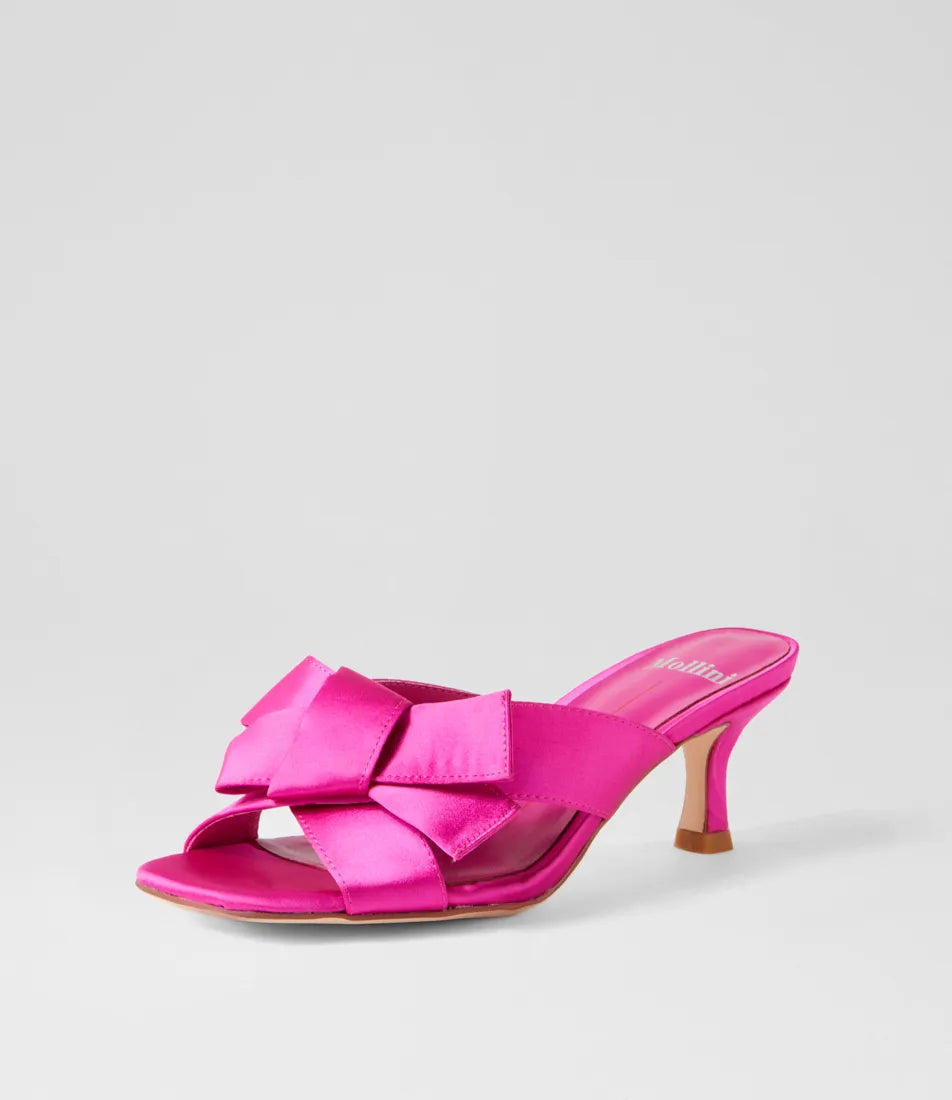 Granzer Fuchsia Satin Mules