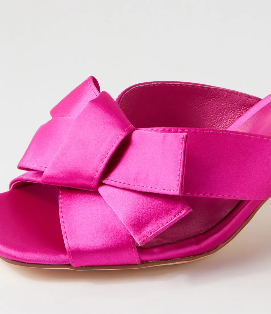Granzer Fuchsia Satin Mules