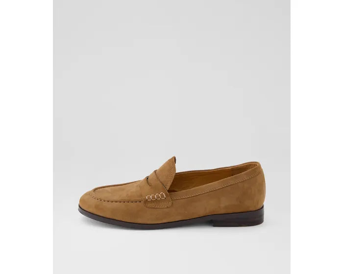 Clarisa Coffee Suede Loafers