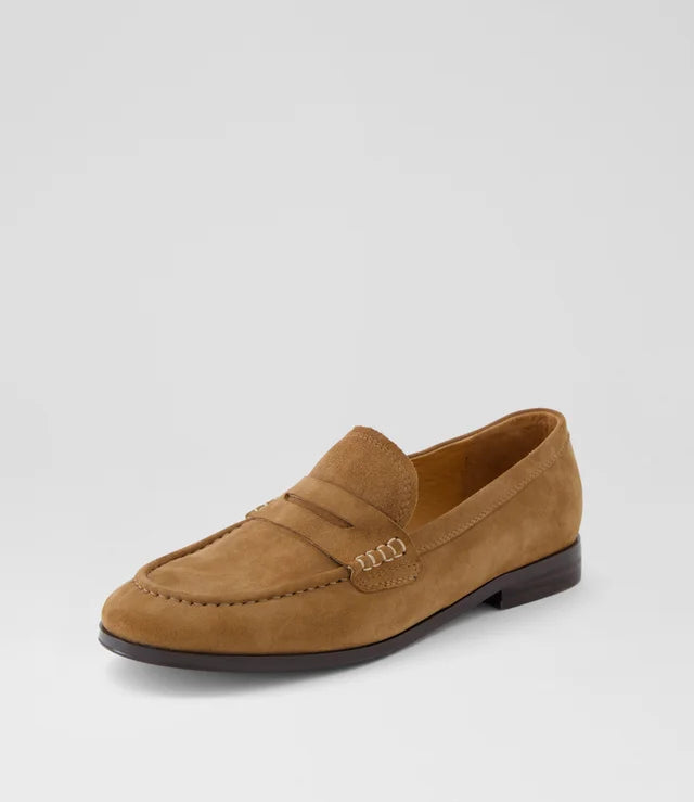 Clarisa Coffee Suede Loafers
