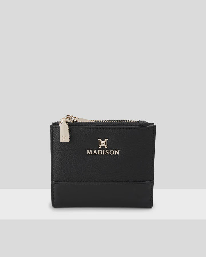 Arabella Double Zip Pocket Wallet Black