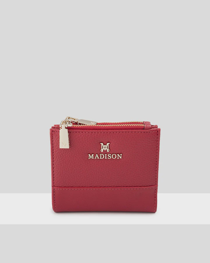 Arabella Double Zip Pocket Wallet Red