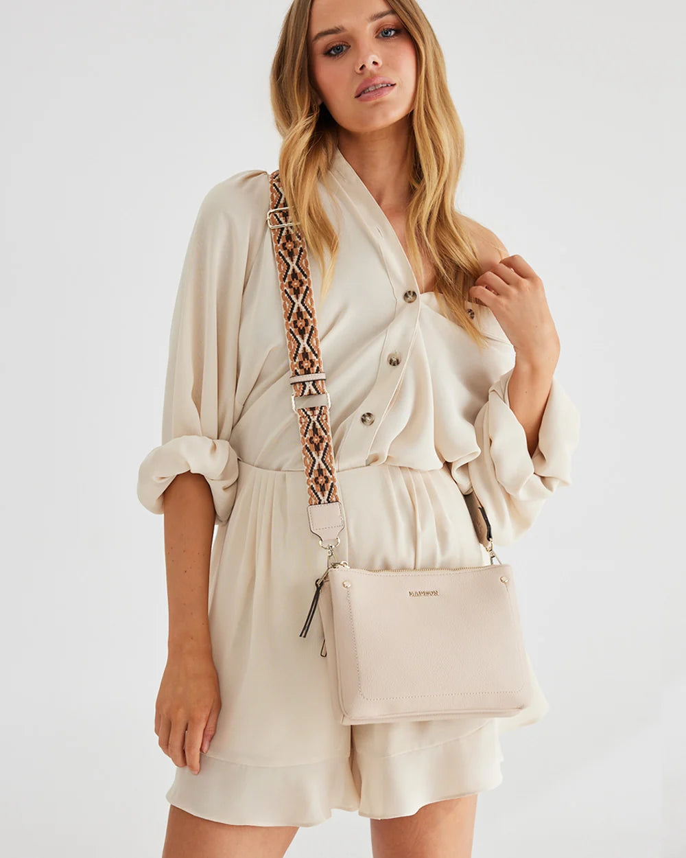 Aztec Bag Strap Brown / Nude