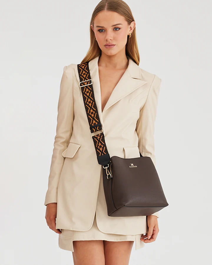Aztec Bag Strap Black/Brown